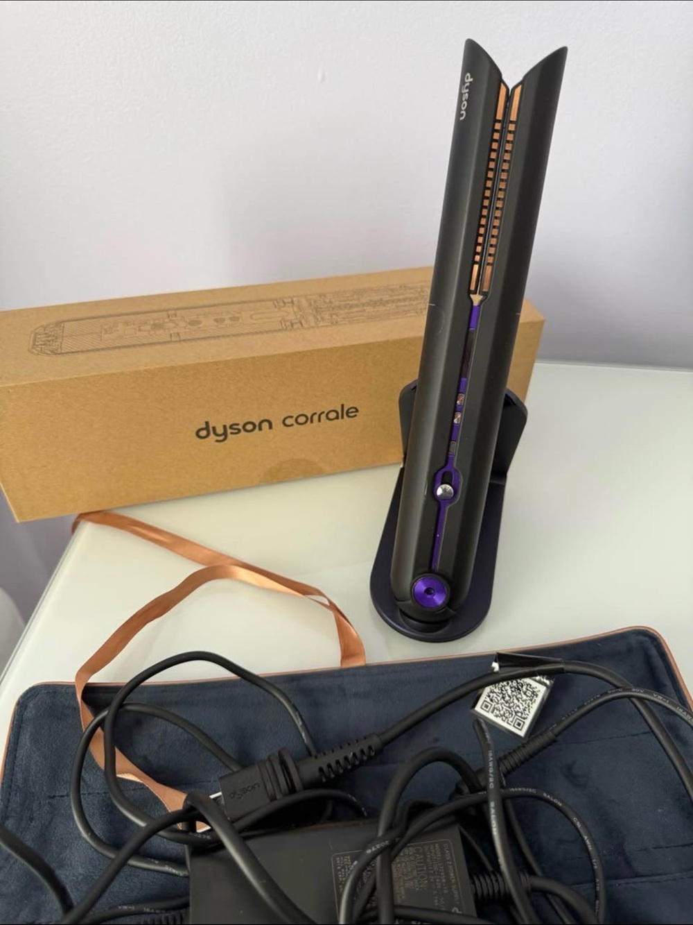 Dyson Corrale Hair Straightener in Black with Copper and Purple Accents